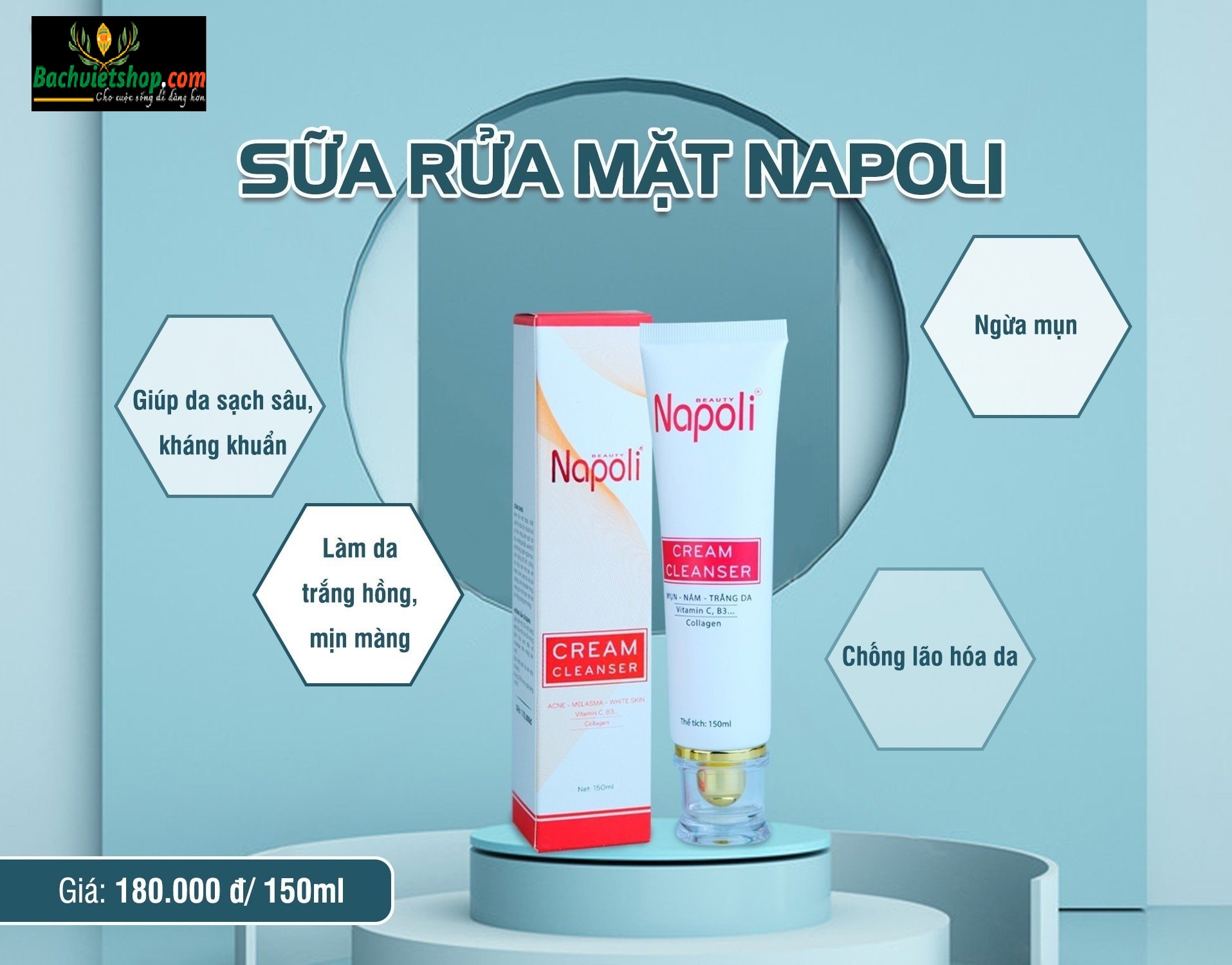 Kem rửa mặt Napoli chiết xuất từ dâu tây và sữa tươi đang làm mưa làn gió trong lĩnh vực làm sạch da mặt tại thị trường Việt Nam!