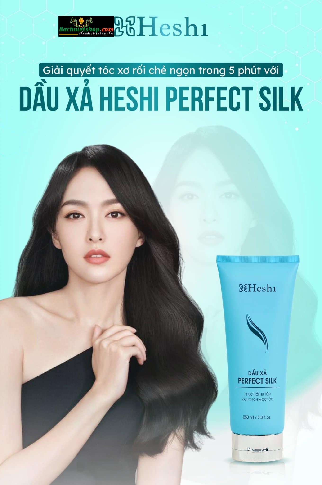 Dầu Xả Heshi Perfect Silk - Giải quyết tóc xơ rối chẻ ngọn chỉ trong 5 phút!
