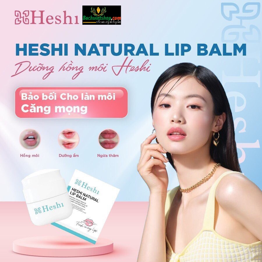 Dưỡng Hồng Môi Heshi Natural Lip Balm - Bảo Bối Cho Làn Môi Căng Mọng!