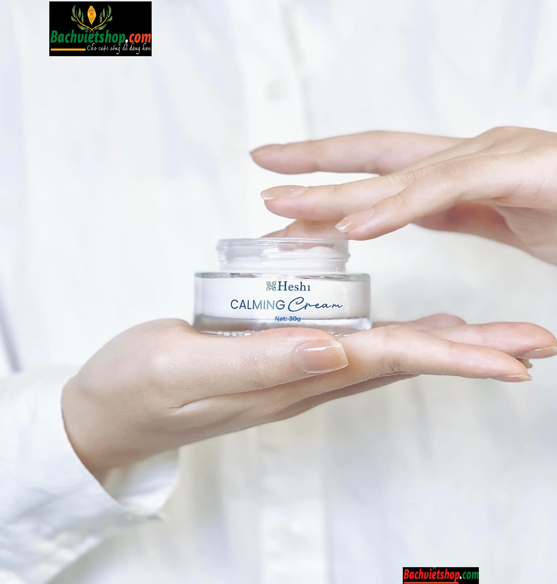 Kem dưỡng Heshi Calming Cream dành cho da nhạy cảm, da sau nặn mụn, da dùng kem trộn và bắn laser!