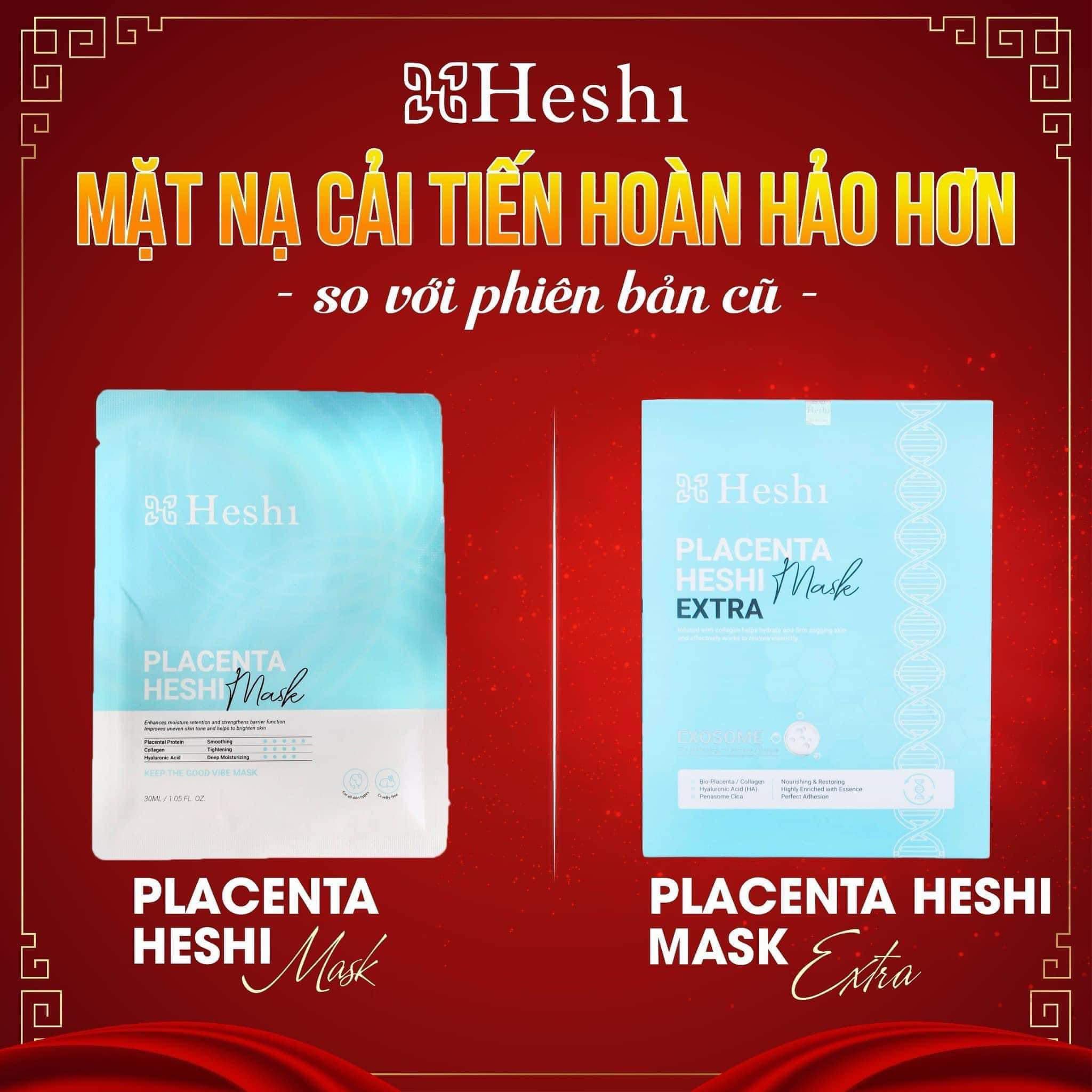 Mặt Nạ Cải Tiến Heshi Placenta Extra Công Nghệ Exosome 