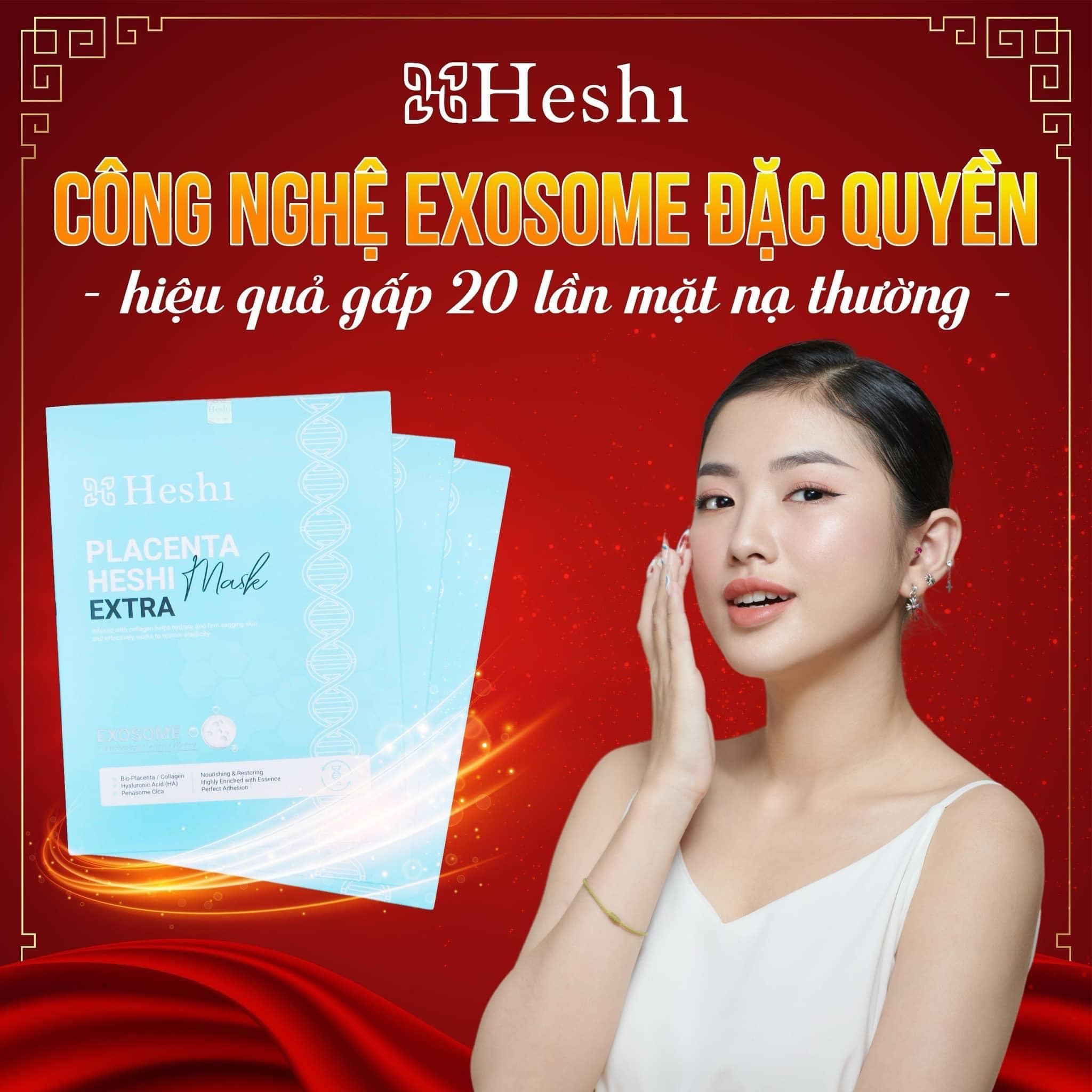 Mặt Nạ Cải Tiến Heshi Placenta Extra Công Nghệ Exosome 