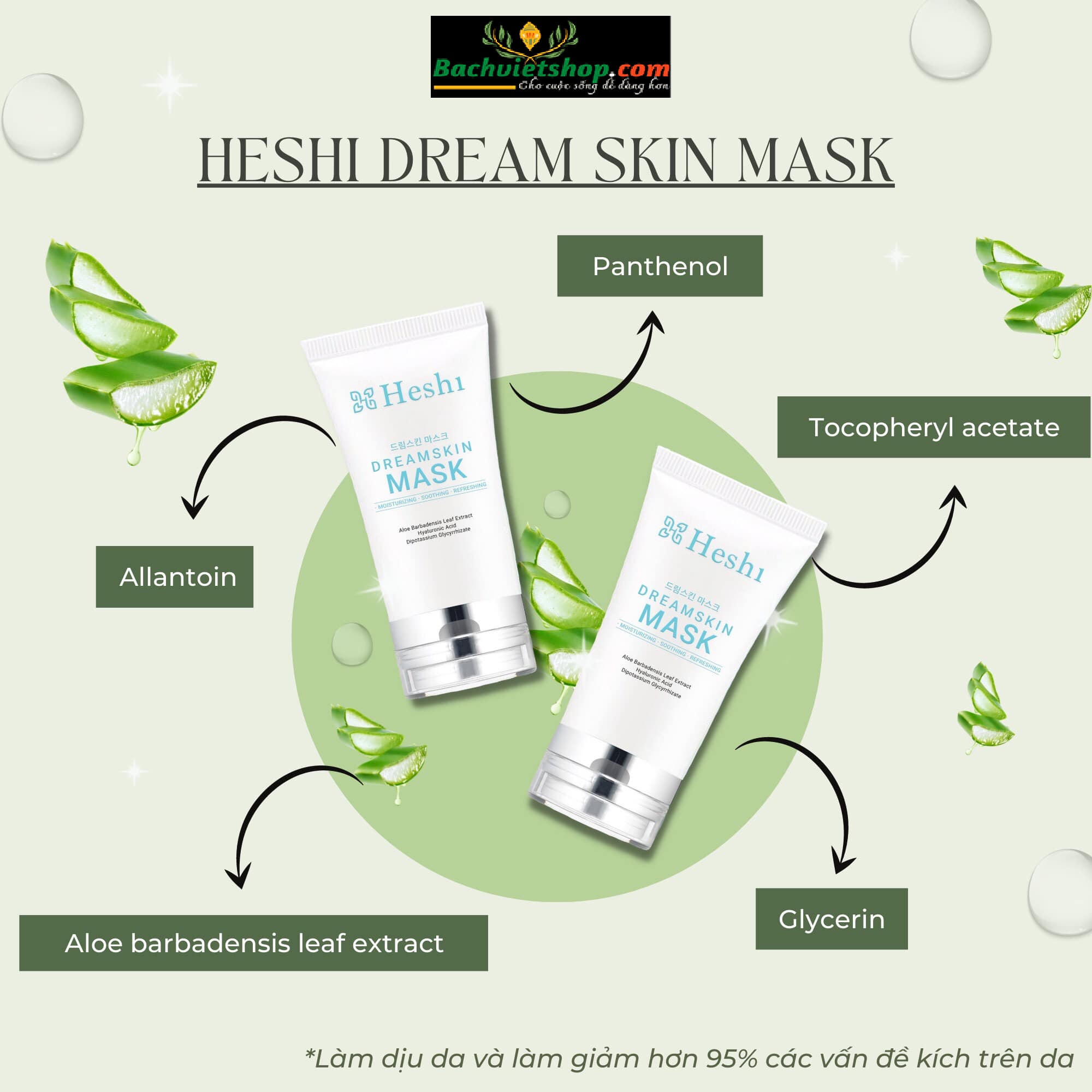 Mặt Nạ Gel Heshi Dream Skin Mask – siêu phẩm của Heshi với khả năng bổ sung độ ẩm tức thì