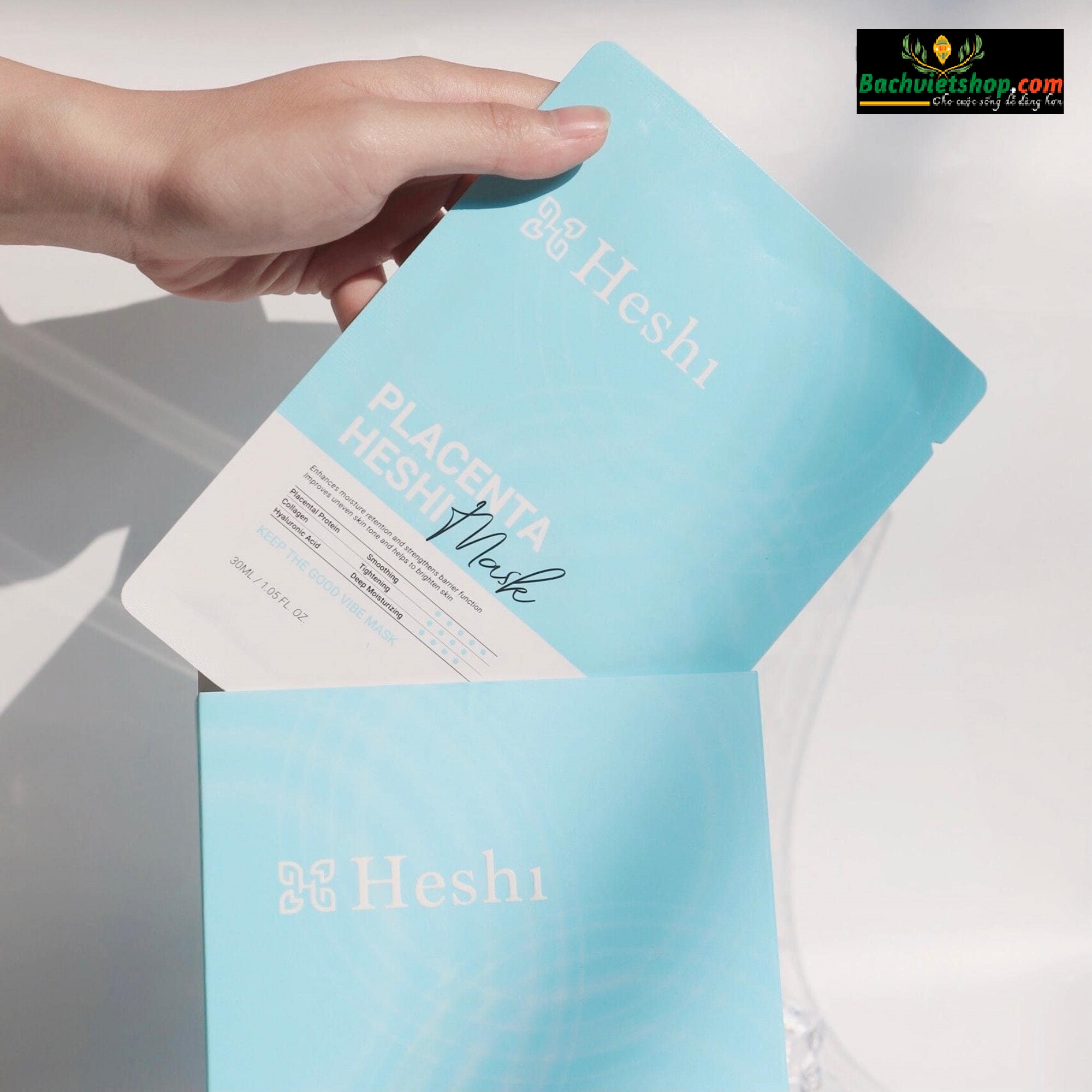 mặt nạ giấy heshi placenta mask siêu phẩm cho mùa hè 2023