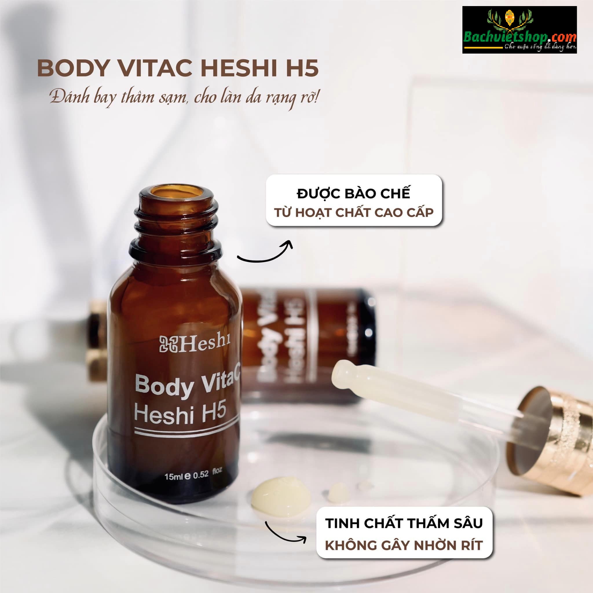 Body VitaC Heshi H5 - Thâm đâu trị đó - Đã dùng là sẽ hết thâm - Không hết hoàn tiền