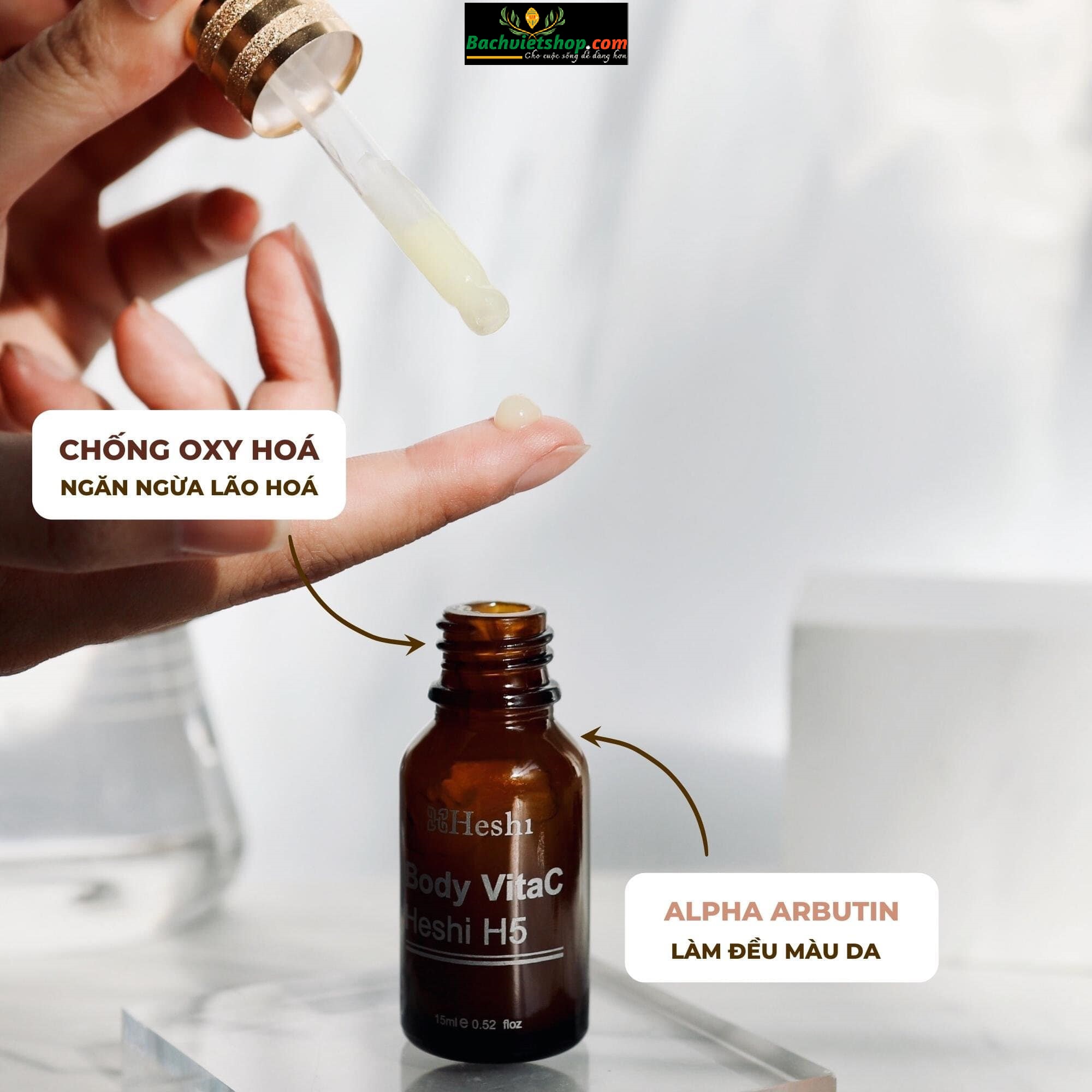 Serum Body VitaC Heshi H5 - Cam kết hiệu quả nhanh, không gây kích ứng, sử dụng được cho mọi làn da