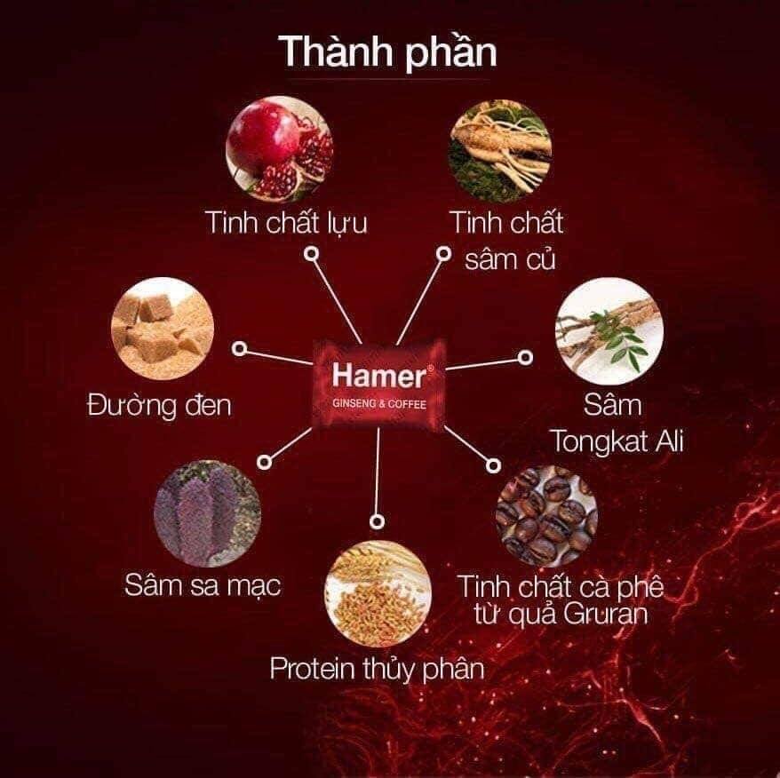 Thành phần Kẹo Sâm Hamer Malaysia