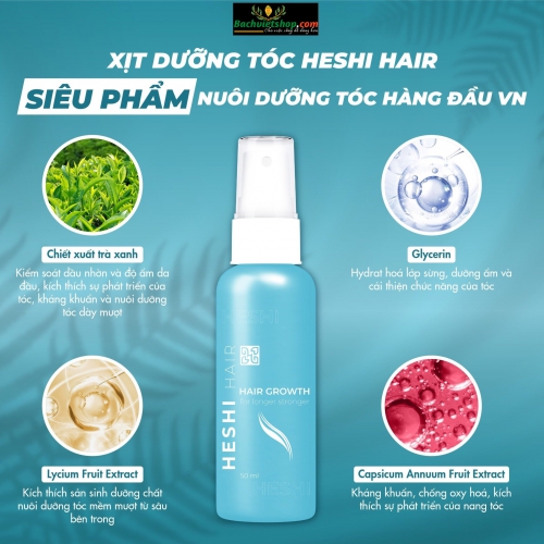 Xịt Dưỡng Tóc Heshi Hair Growth - Sứ Mệnh Nuôi Dưỡng Mái Tóc Phụ Nữ Việt